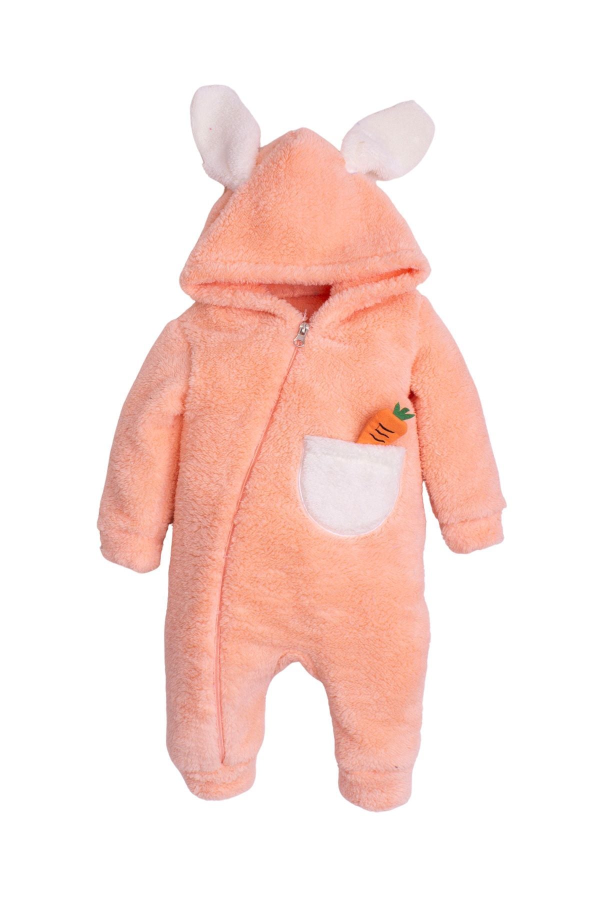 mutlu tavşan Unisex Fermuarlı Kışlık Bebek Uyku Tulumu bebek Tulumu bebek Kostümü